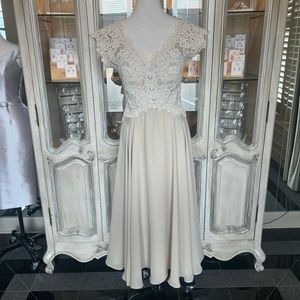 Rose Taft Midi Dress